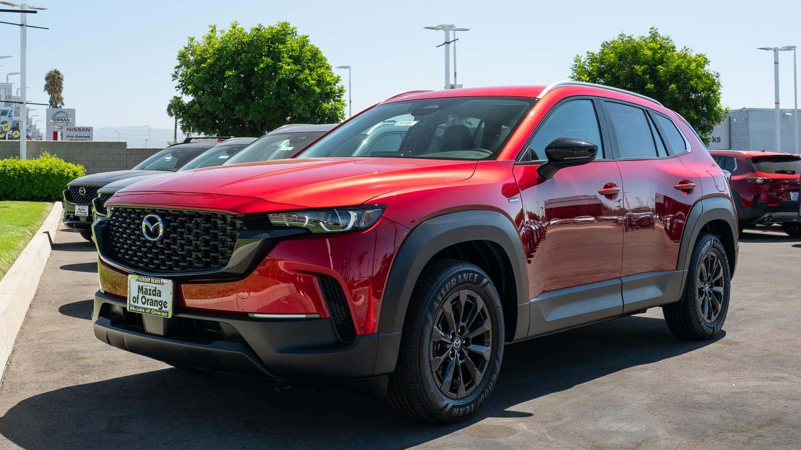 2026 Mazda CX-50 exterior front three-quarter view at Mazda of Orange in Orange County