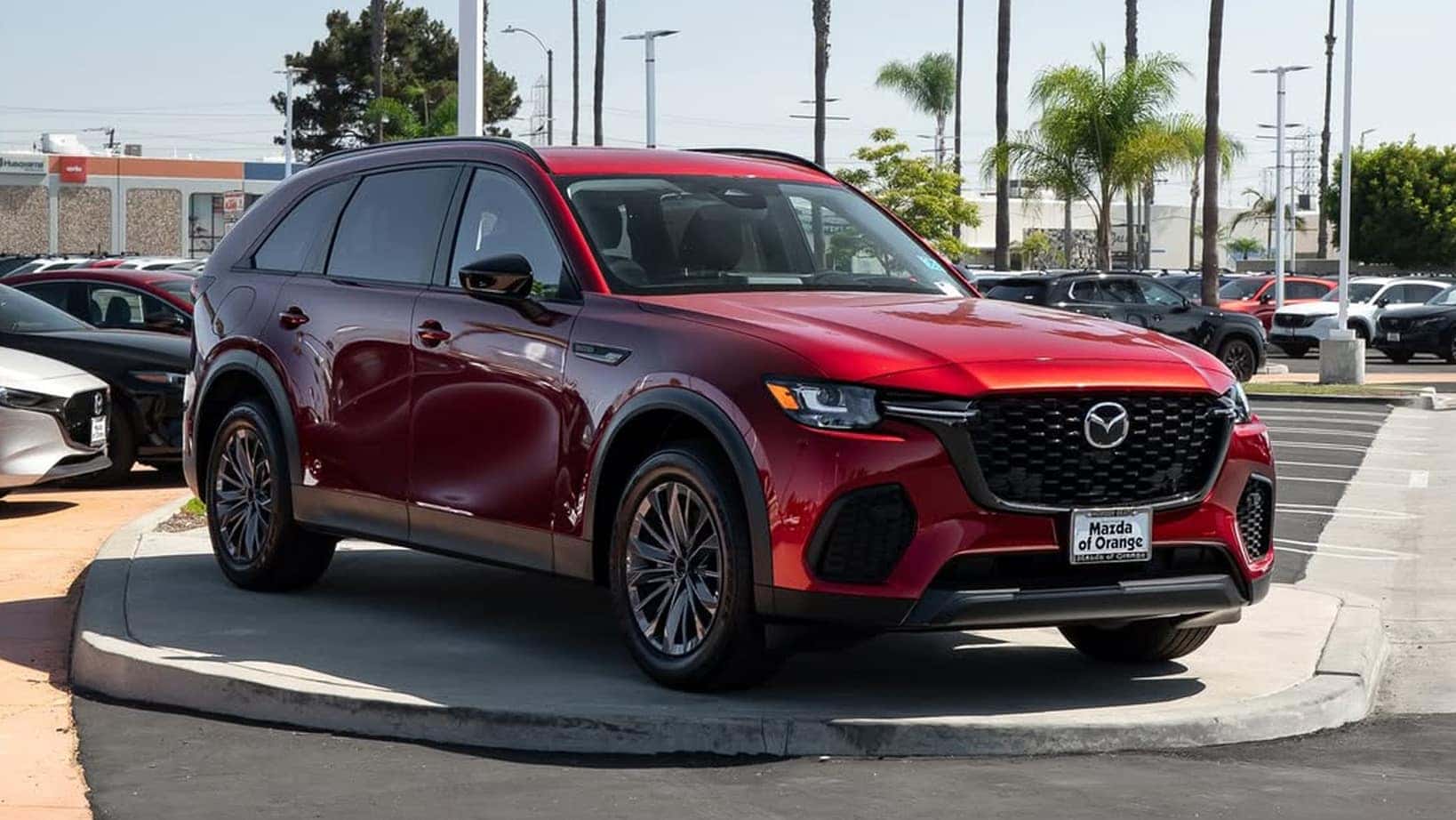 2026 Mazda CX-70 PHEV exterior side profile at Mazda of Orange in Orange County