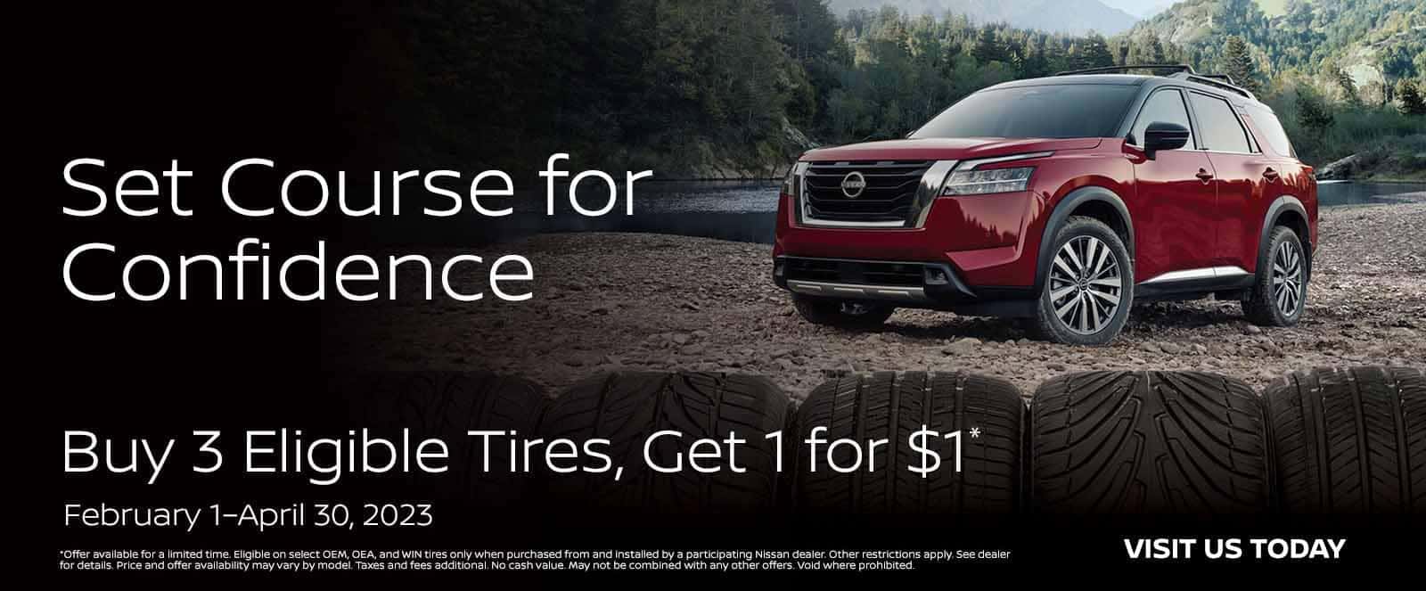 Buy three tires get one for a dollar