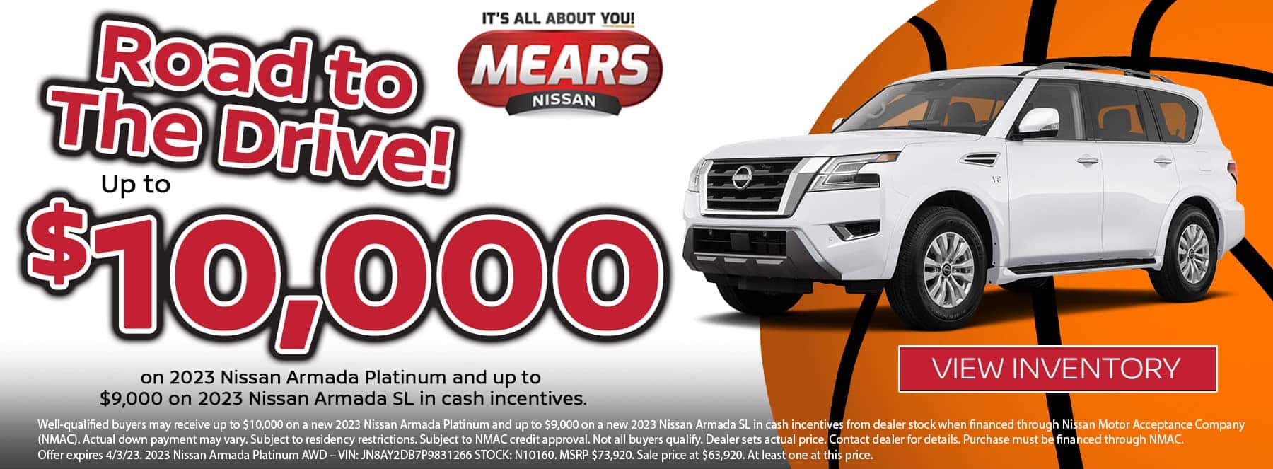 2023 Nissan Armada cash incentive