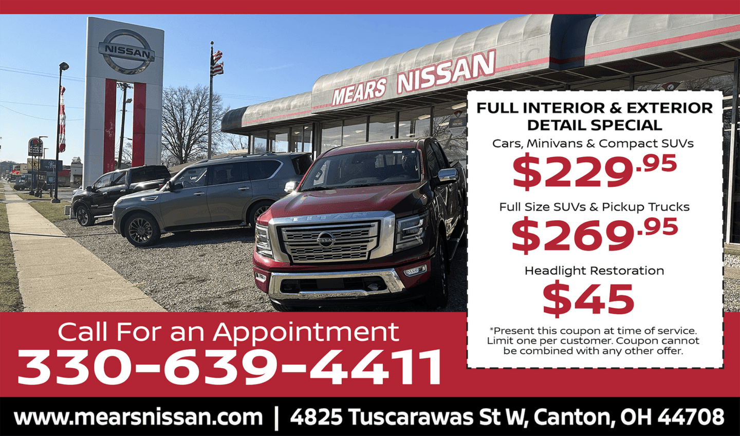 Mears Nissan Detail Center | Mears Nissan | Canton, OH