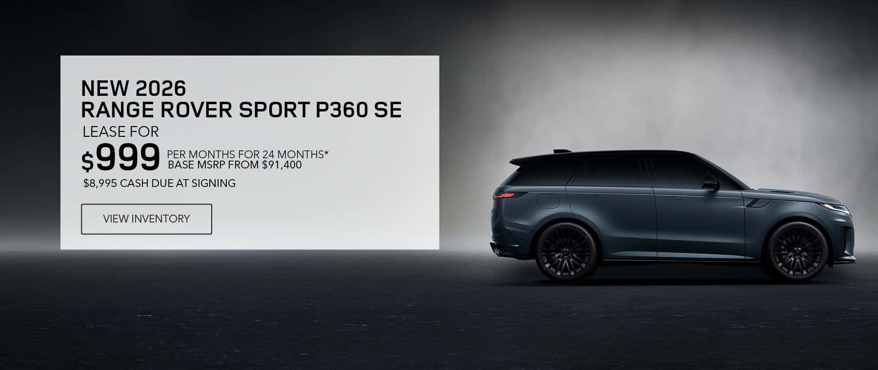 New 2026 Range Rover Sport lease offer for August 2026