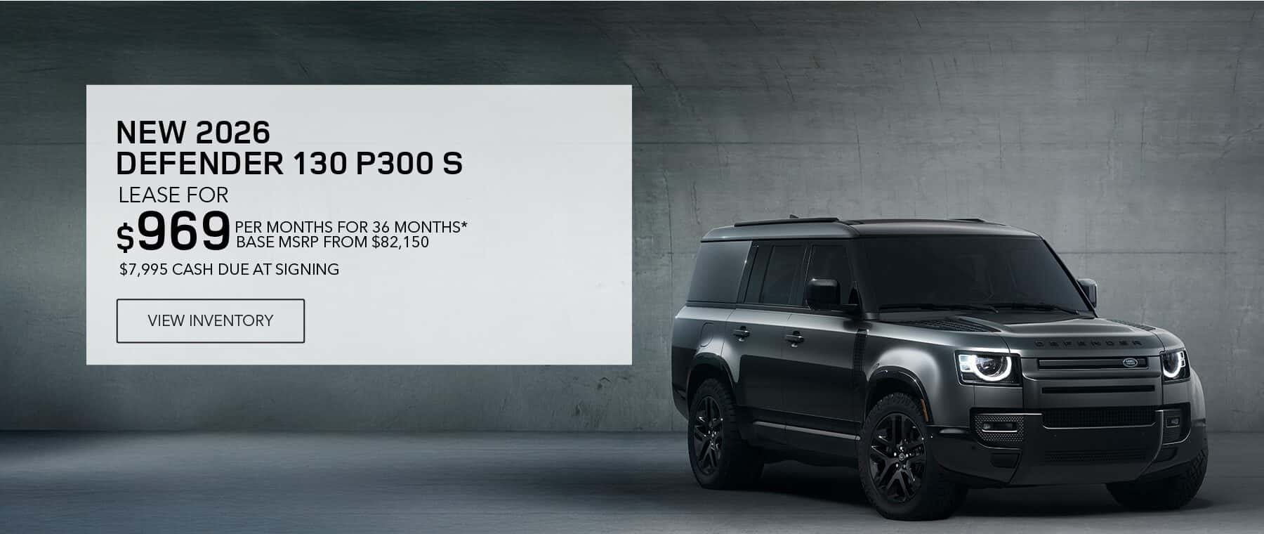 New 2026 Defender 130 lease offer for July 2026