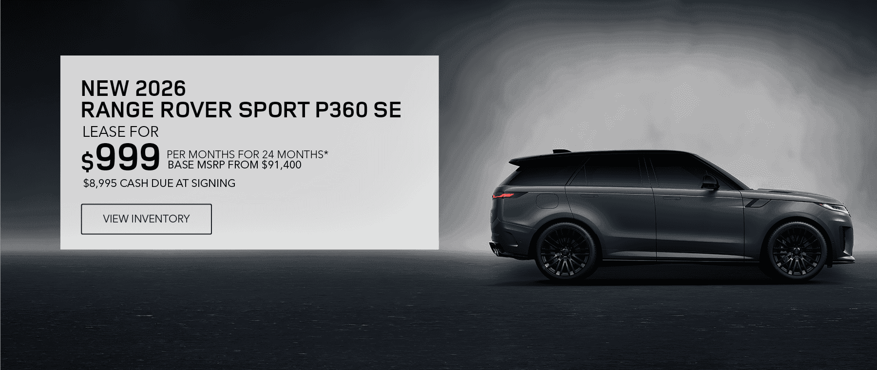 New 2026 Range Rover Sport lease offer for October 2026