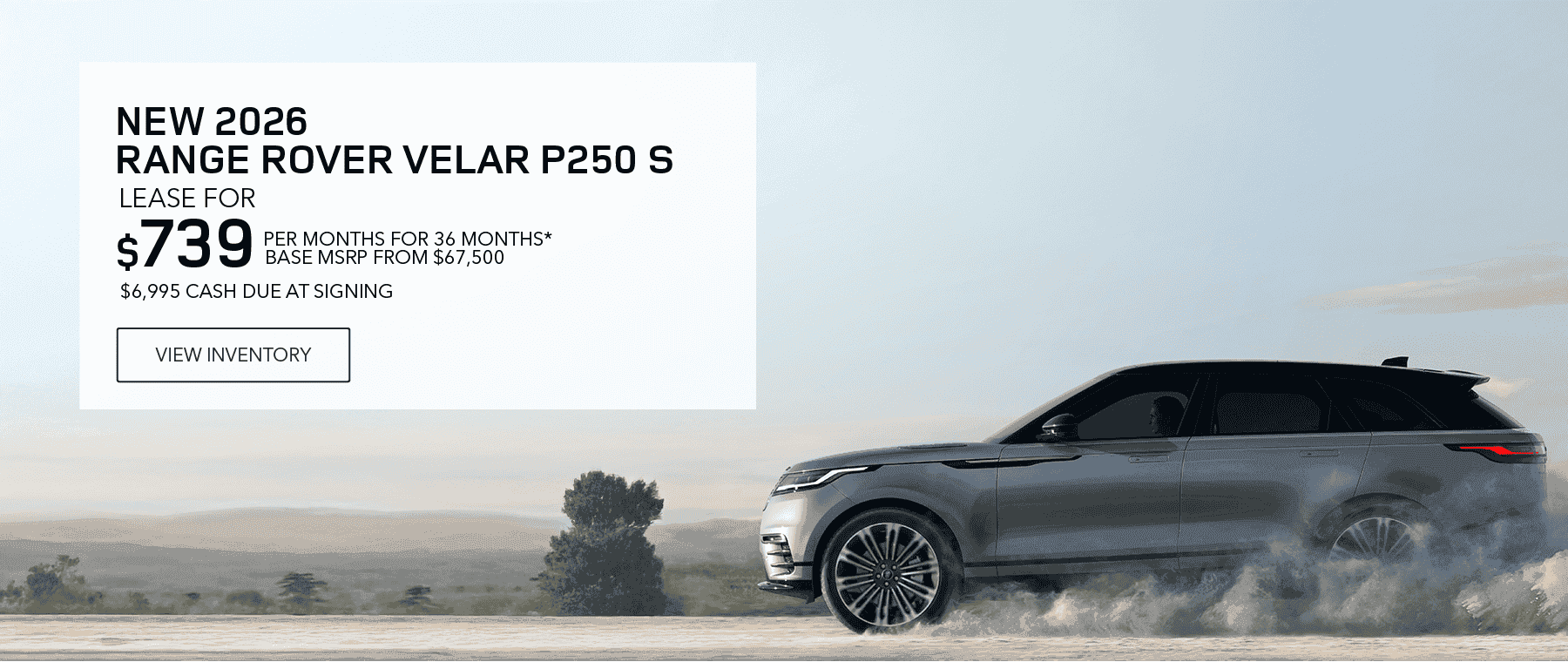 New 2026 Range Rover Velar lease offer for October 2026