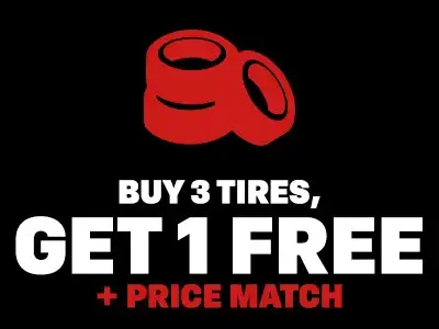 Buy 3 Tires, Get 1 Free + Price Match