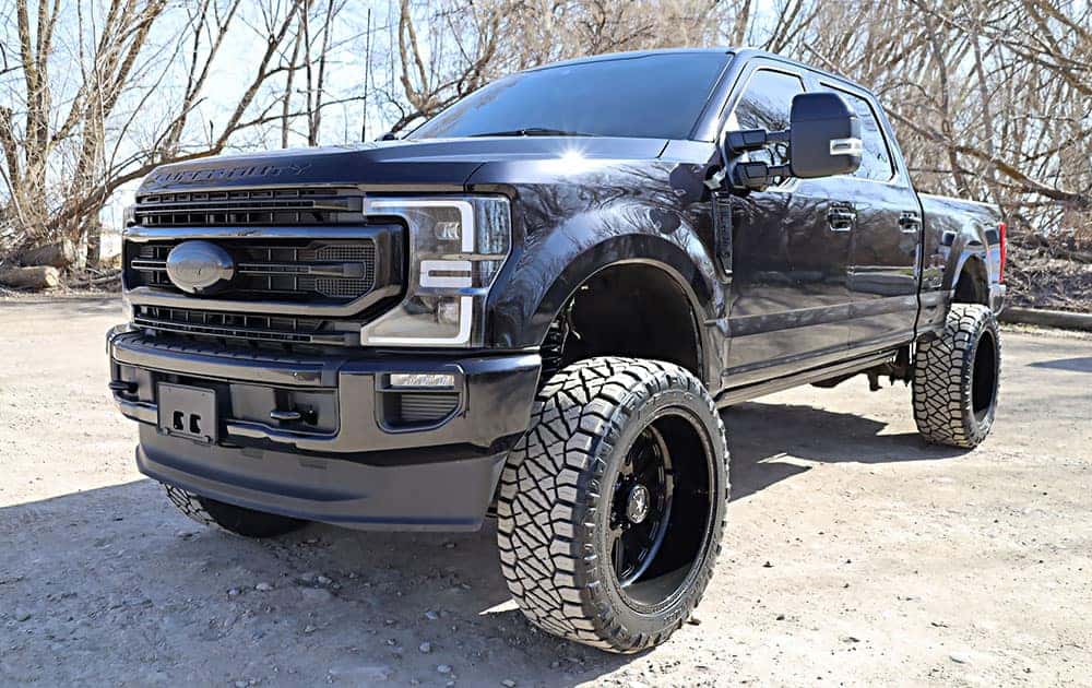 Lifted Black Ford F-350 Powerstroke