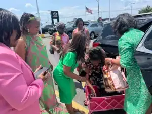 AKA Food Donation At Nucar Chevy