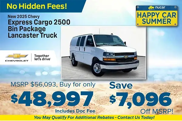 2025 Express Cargo 2500 Van w/ Bin package- Lancaster truck