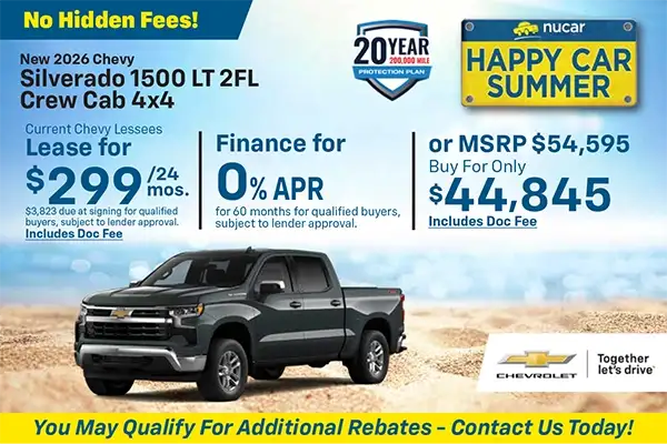 New 2026 Chevrolet Silverado 1500 2FL Crew Cab 4x4 Special