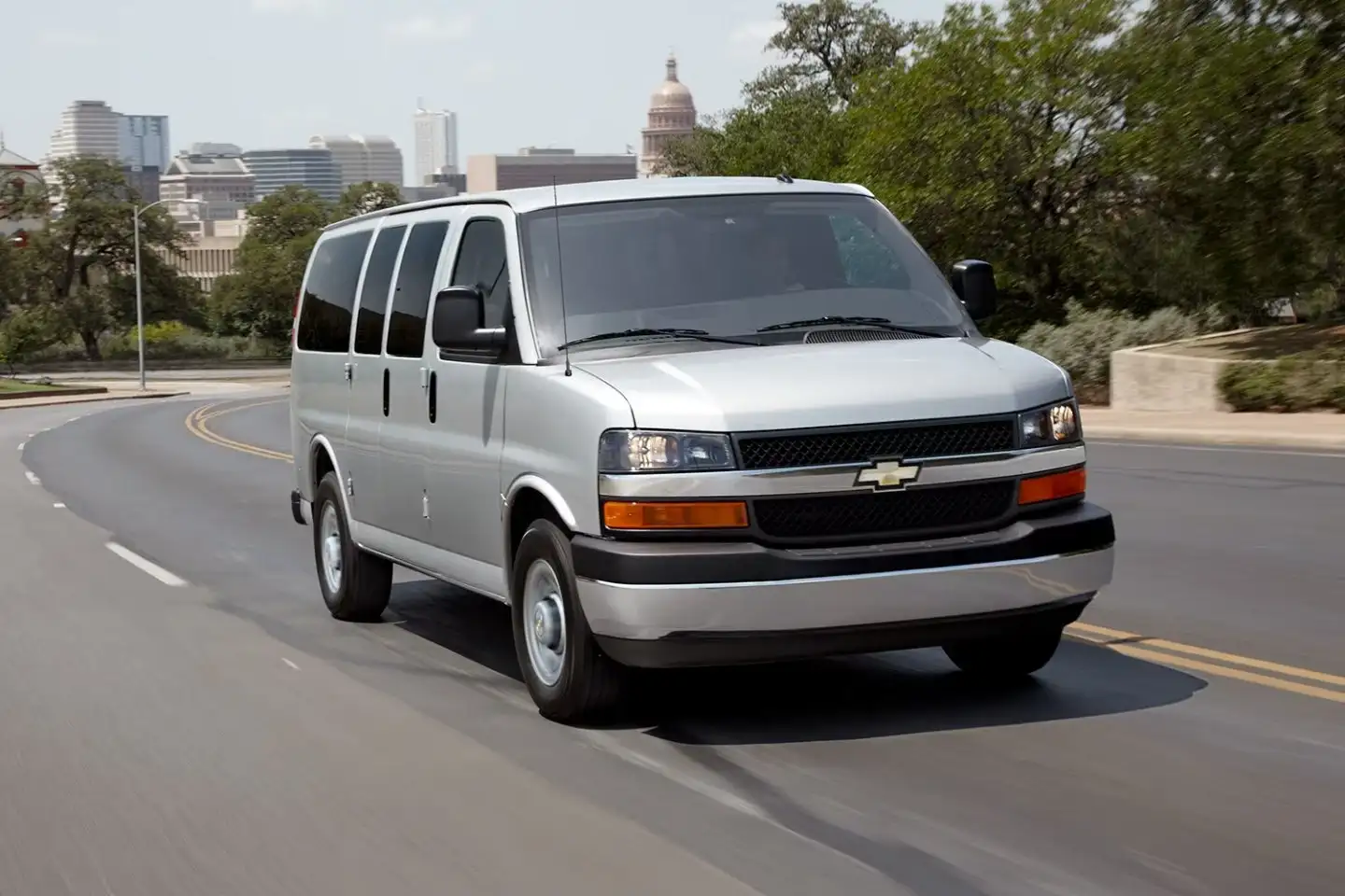 2026 chevroloet express passenger van exterior driving