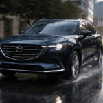 mazda cx-9 driving in the rain