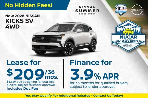New 2026 Nissan Kicks SV AWD