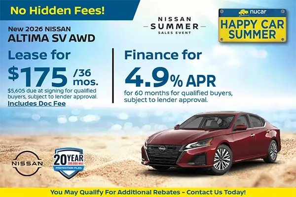 New 2026 Nissan Altima SV AWD