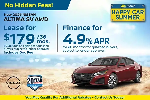 New 2026 Nissan Altima SV AWD