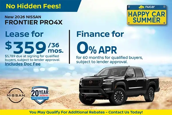 New 2026 Nissan Frontier PRO4X