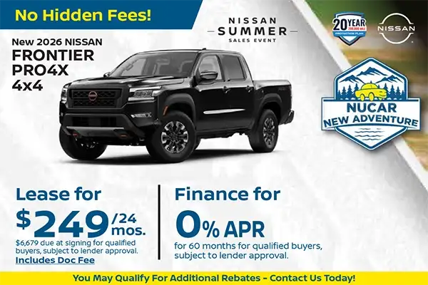 New 2026 Nissan Frontier PRO4X 4X4