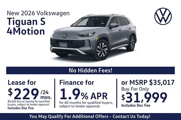 New 2026 Volkswagen Tiguan Special