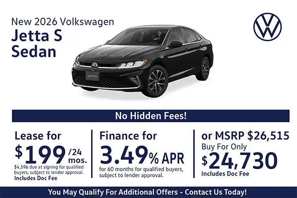 New 2026 Volkswagen Jetta 