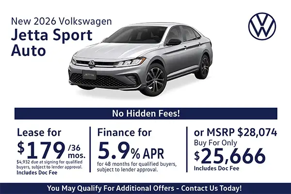 New 2026 Volkswagen Jetta 