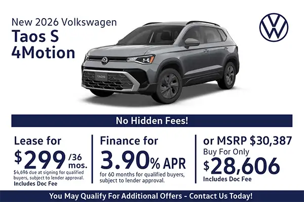 New 2026 Taos S 4Motion Special