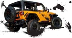 Orange Jeep Wrangler