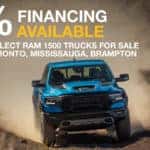 0% Financing Available on Select Ram 1500 Trucks for sale in Toronto, Mississauga, Brampton