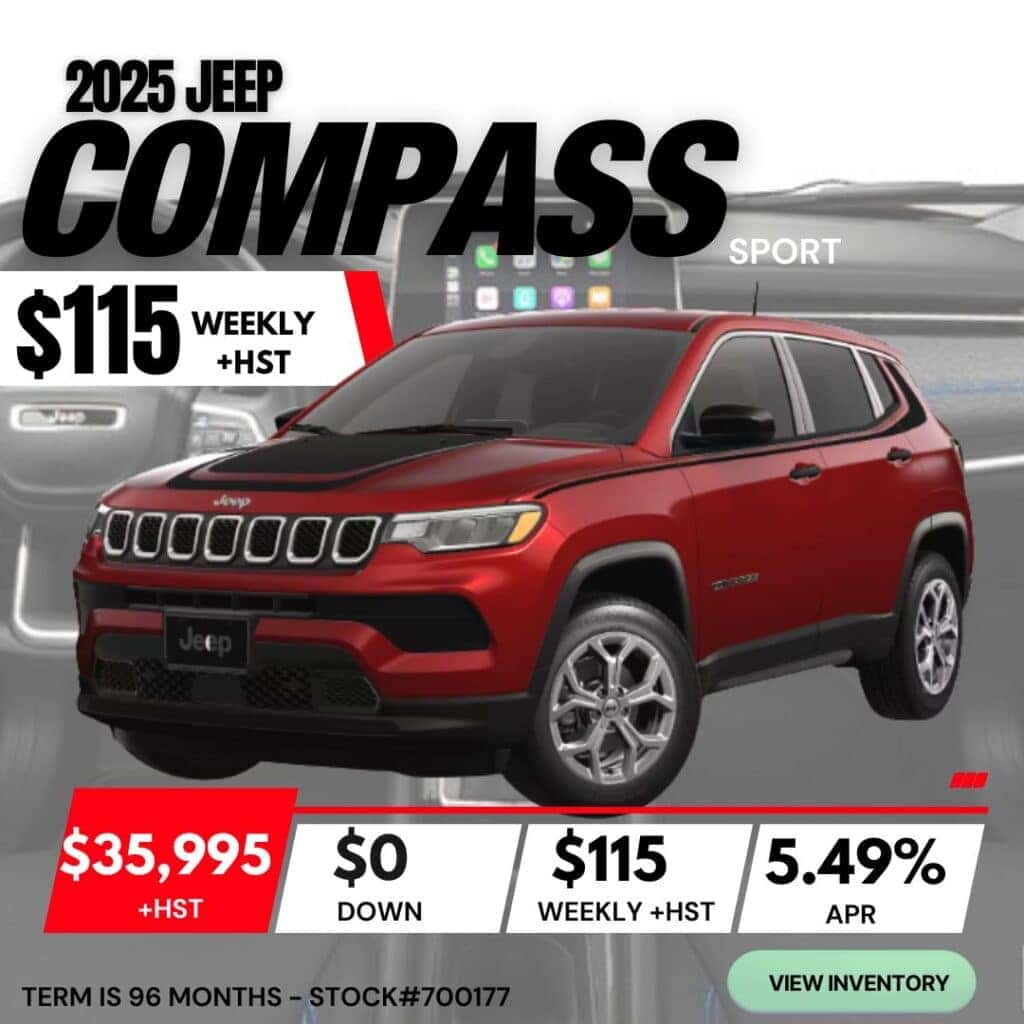New 2025 Jeep Compass Special Offers and Deals | Toronto, Mississauga, Brampton 