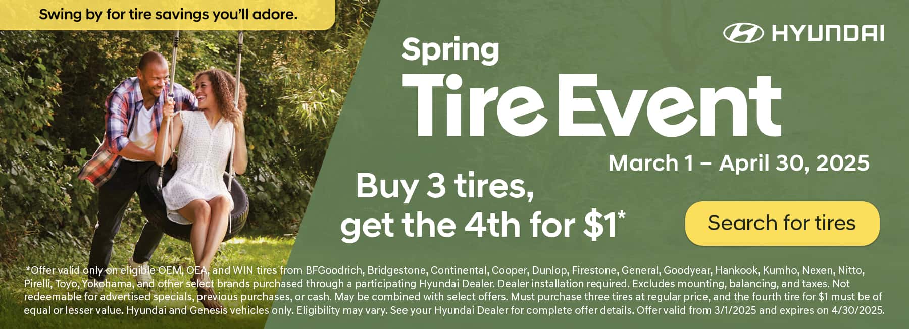 Spring Tire Event Palmer's Hyundai