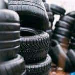 Tires stacked on top of each other