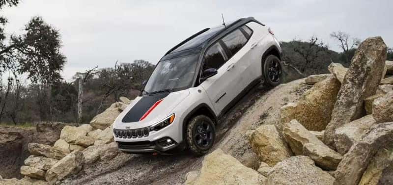Interior of the 2024 Jeep Compass Trailhawk near Anaheim, CA