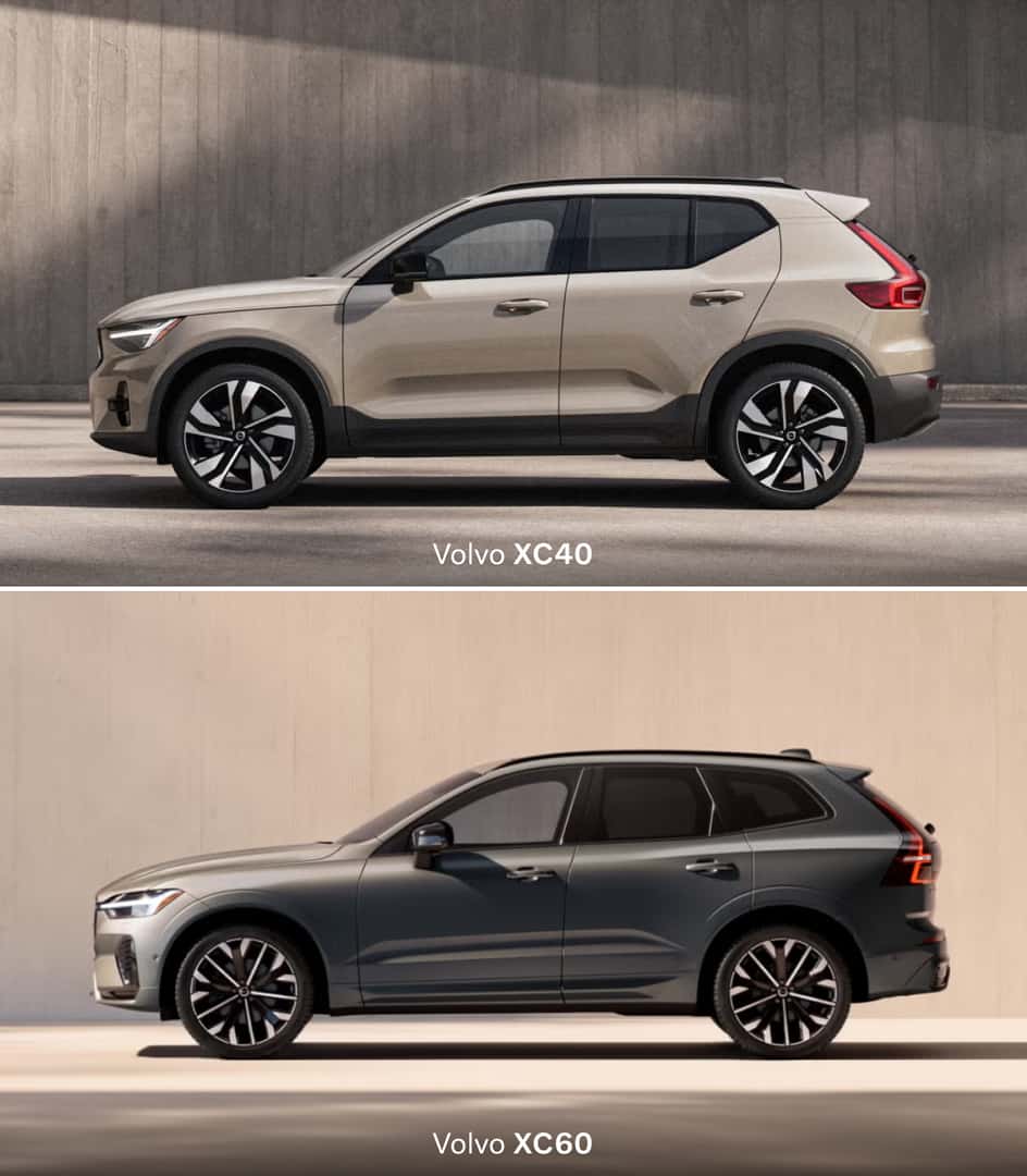 Volvo XC40 vs. Volvo XC60 Dimensions