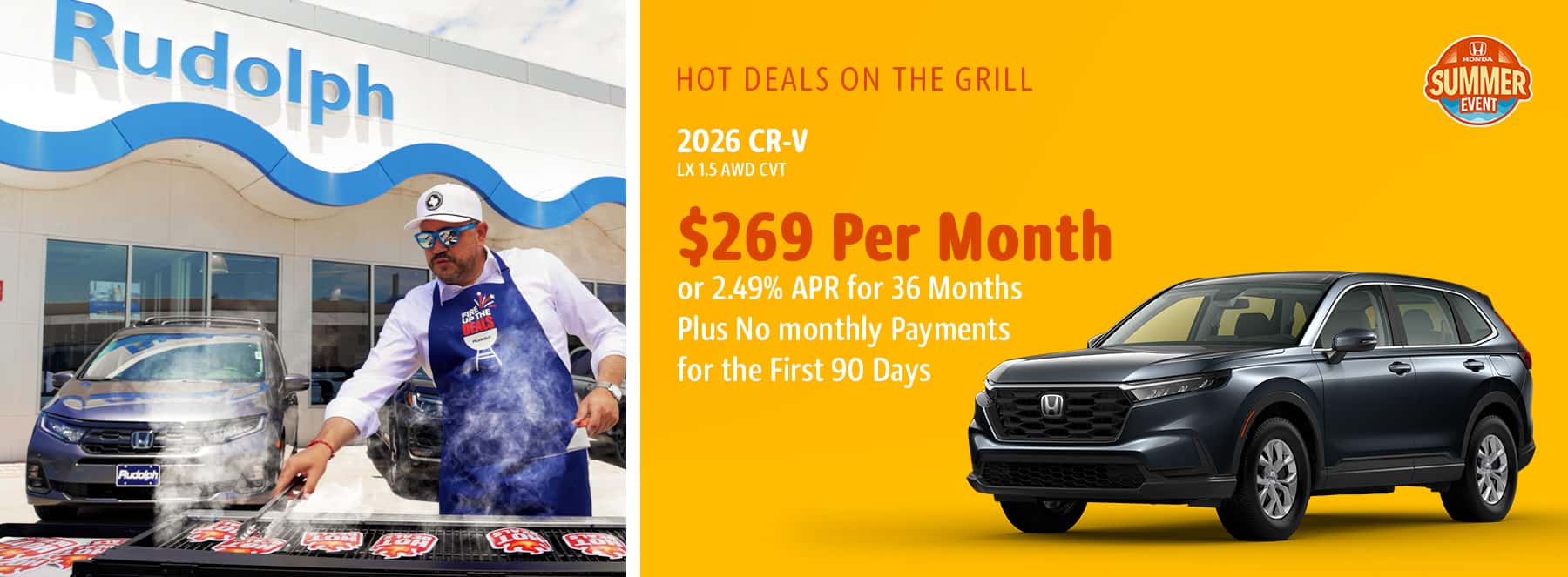 Honda CR-V - $269/mo or 90 days no payments or 2.49% APR