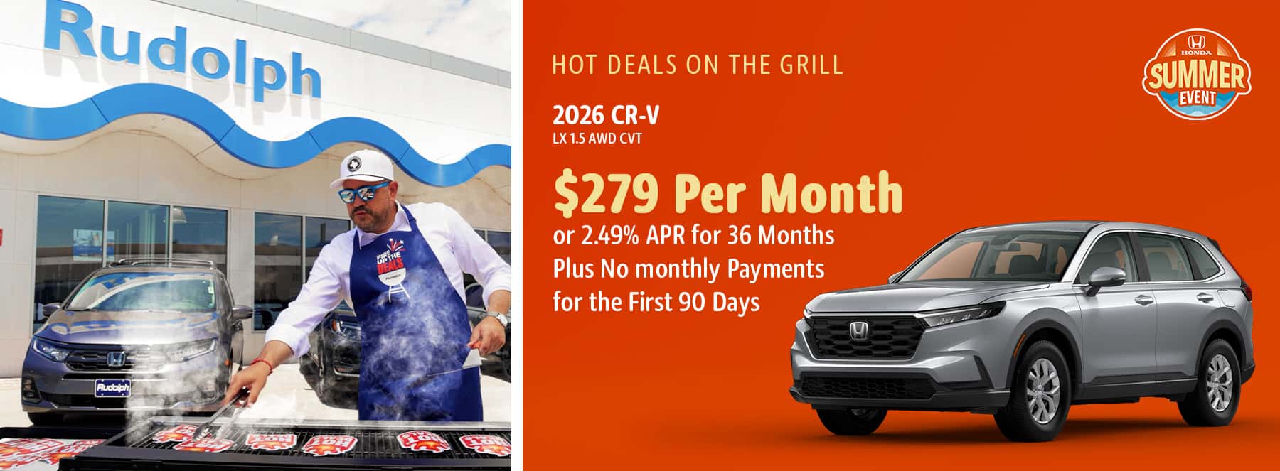 Honda CR-V - $279/mo or 90 days no payments or 2.49% APR