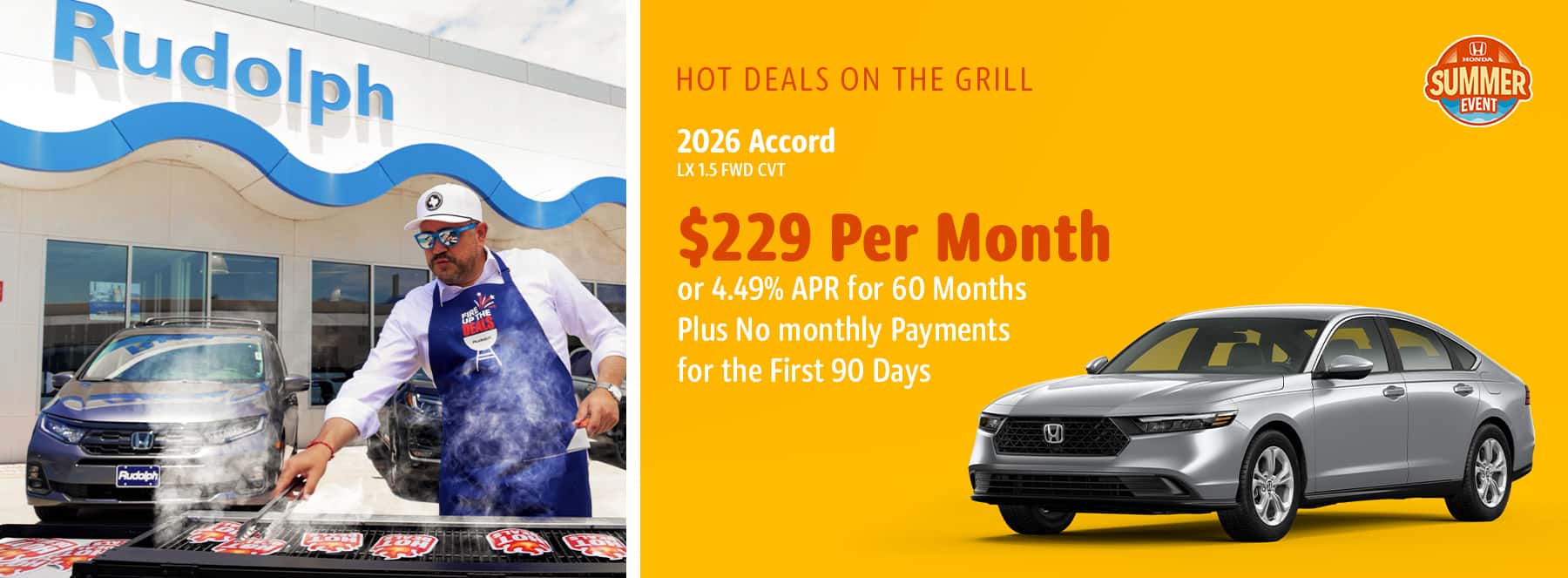 Honda Accord - $229/mo or 90 days no payments or 4.49% APR
