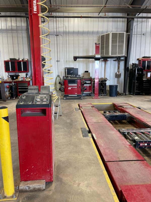 Vehicle Lift in Service Department