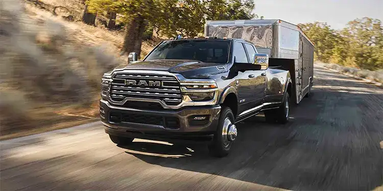 RAM Mega Cab towing a trailer