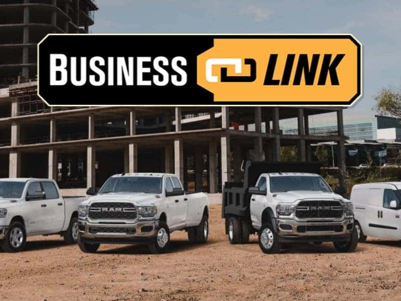 RAM Commercial Vehicle Lineup with BusinessLink Logo
