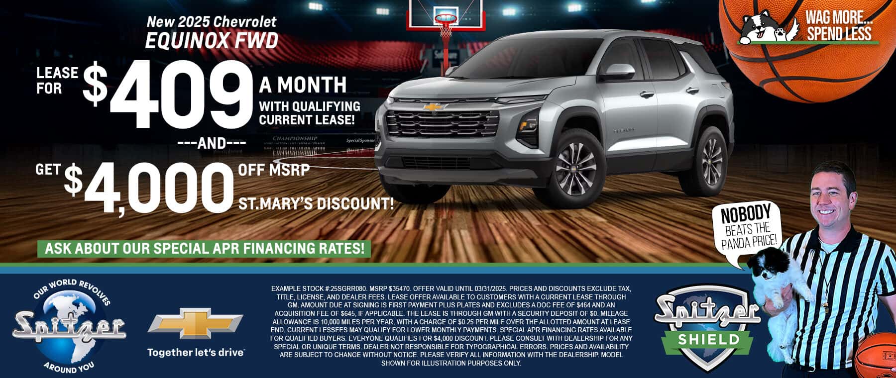 03.2025_Carrera_Lease a New 2025 Chevrolet Equinox FWD for $409 a Month with Qualifying Current Lease! AND Get $4,000 Off MSRP St.Mary’s Discount! Ask about our Special APR Financing Rates!