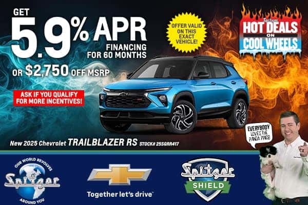 2025 Chevrolet Trailblazer RS - Get 5.9% APR Financing for 60 Months