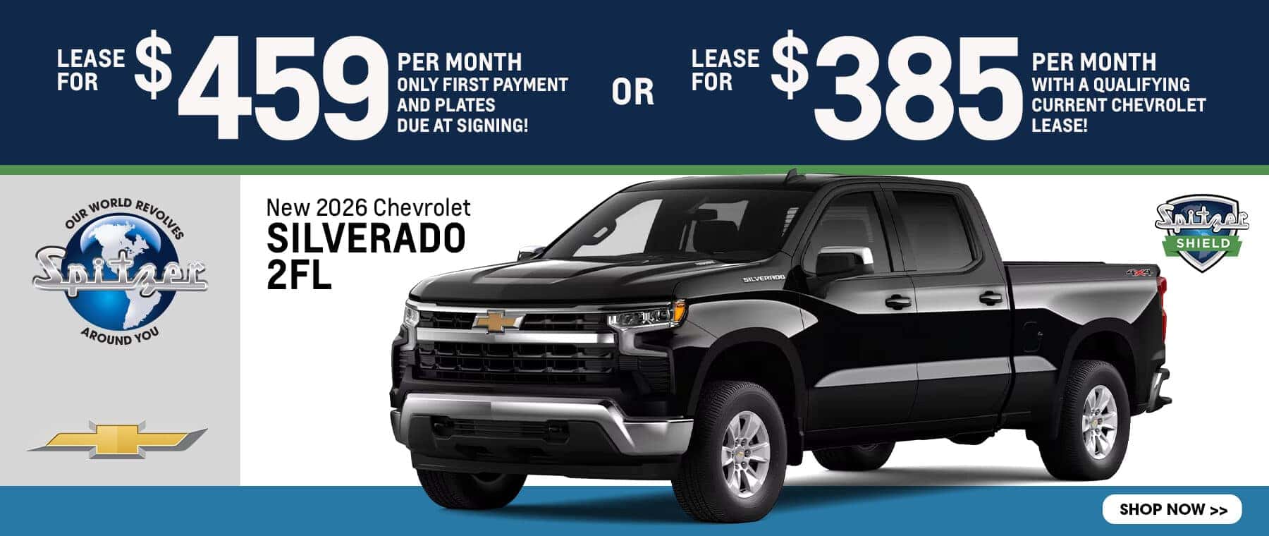 07.2026_Chevy Silverado_Lease for $459 OR Lease for $385 with qualifying current lease