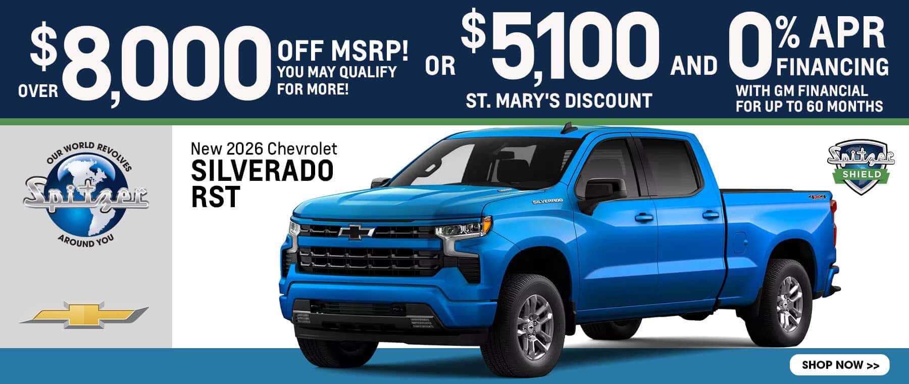 07.2026_Chevy Silverado_get $8000 off msrp OR $5100 st marys discount AND 0% for 60 mo