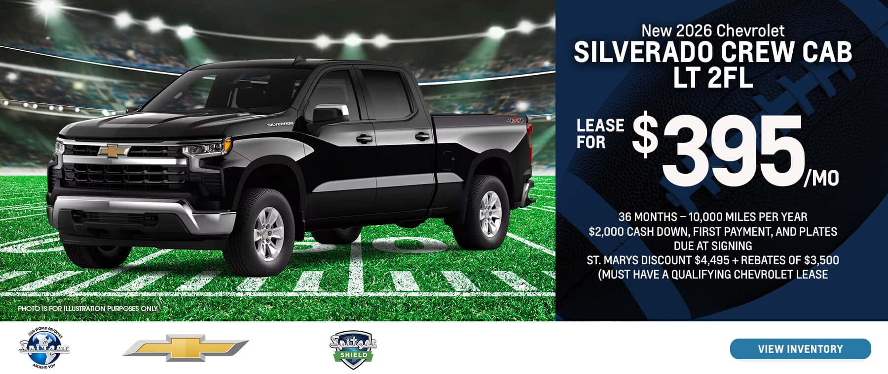 10.2026_Chevy Silverado_Lease for $395 for 36 mo