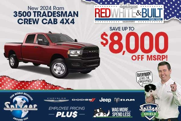 2024 Ram 3500 Tradesman Crew Cab 4x4 - Save $8,000 Off MSRP!