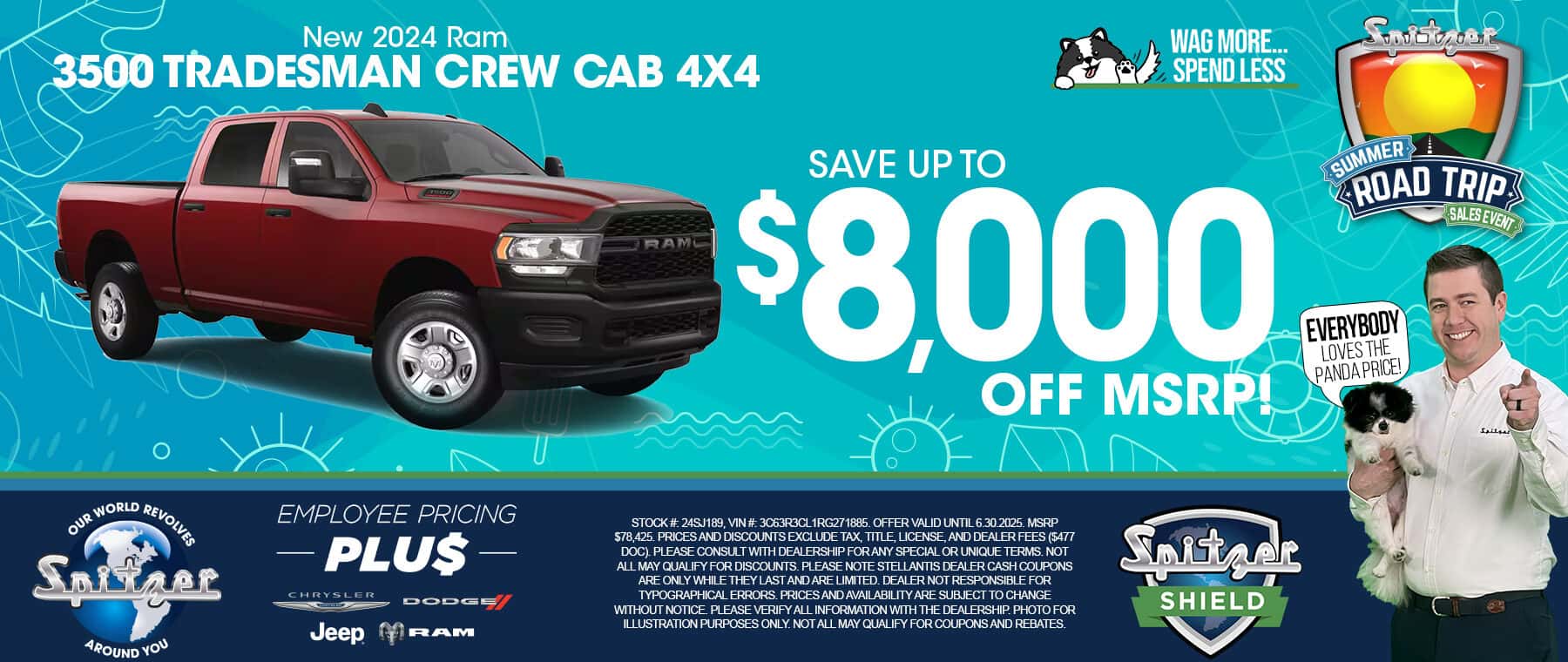 06.2025_Carrera_Get Up To $8,000 Off MSRP on New 2025 Ram 3500 Tradesman Crew Cab 4x4 Models!