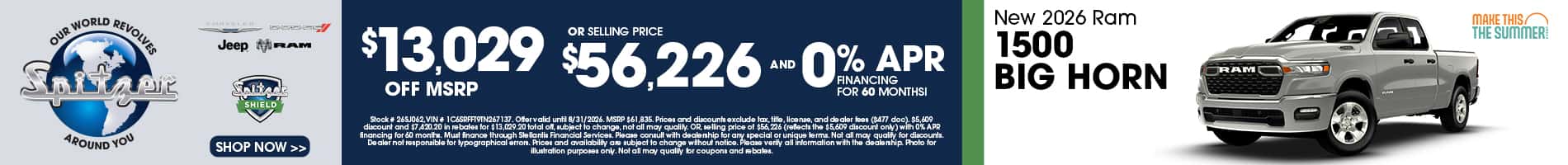 08.2026_Ram 1500_get $13029 off msrp OR $56226 AND 0% apr for 60 mo