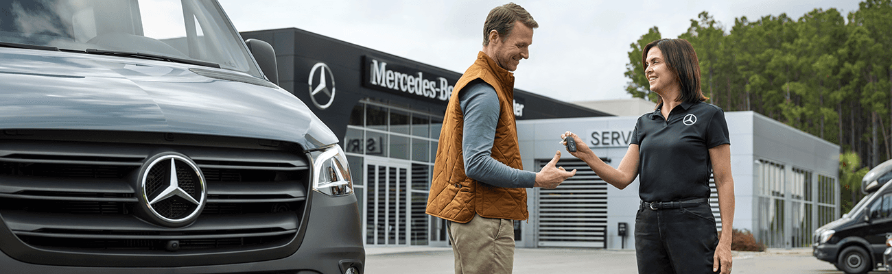 Mercedes-Benz Sprinter Van Finance Manager with Keys and Customer