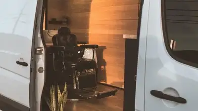 Upfit barber shop sprinter van
