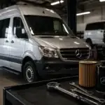 Mercedes-Bez Sprinter in Repair Shop