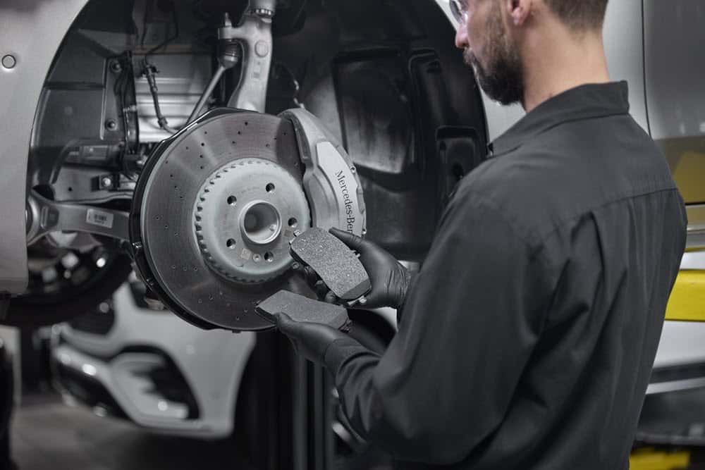 Genuine Mercedes-Benz brake rotor for a Sprinter van at Mercedes-Benz Vans of Laguna Niguel